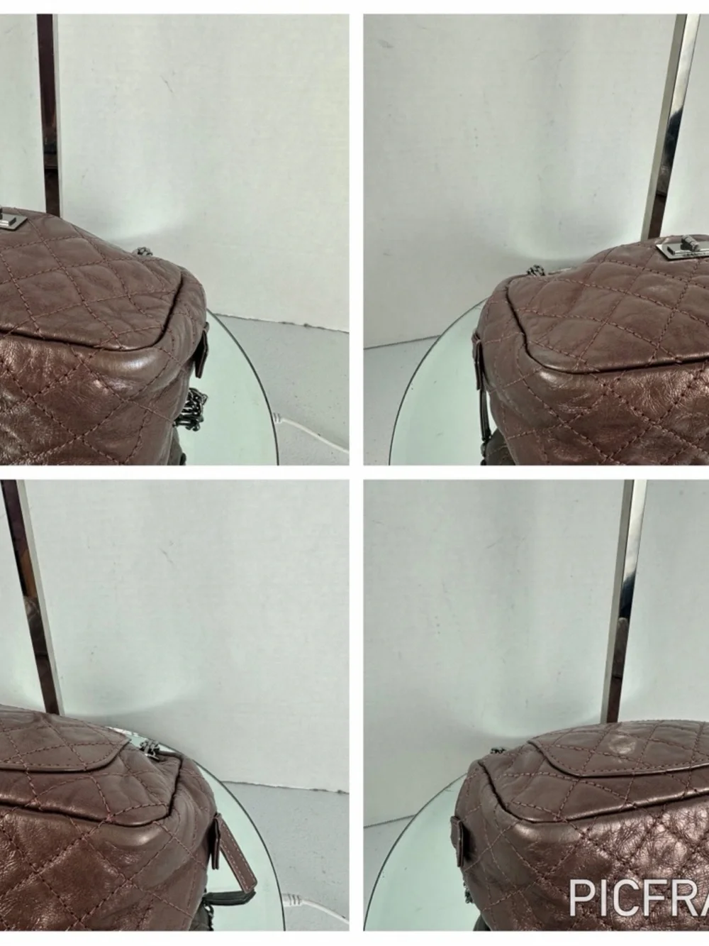 Quilted Chanel Metallic Pink Chain Mini Shoulder Bag